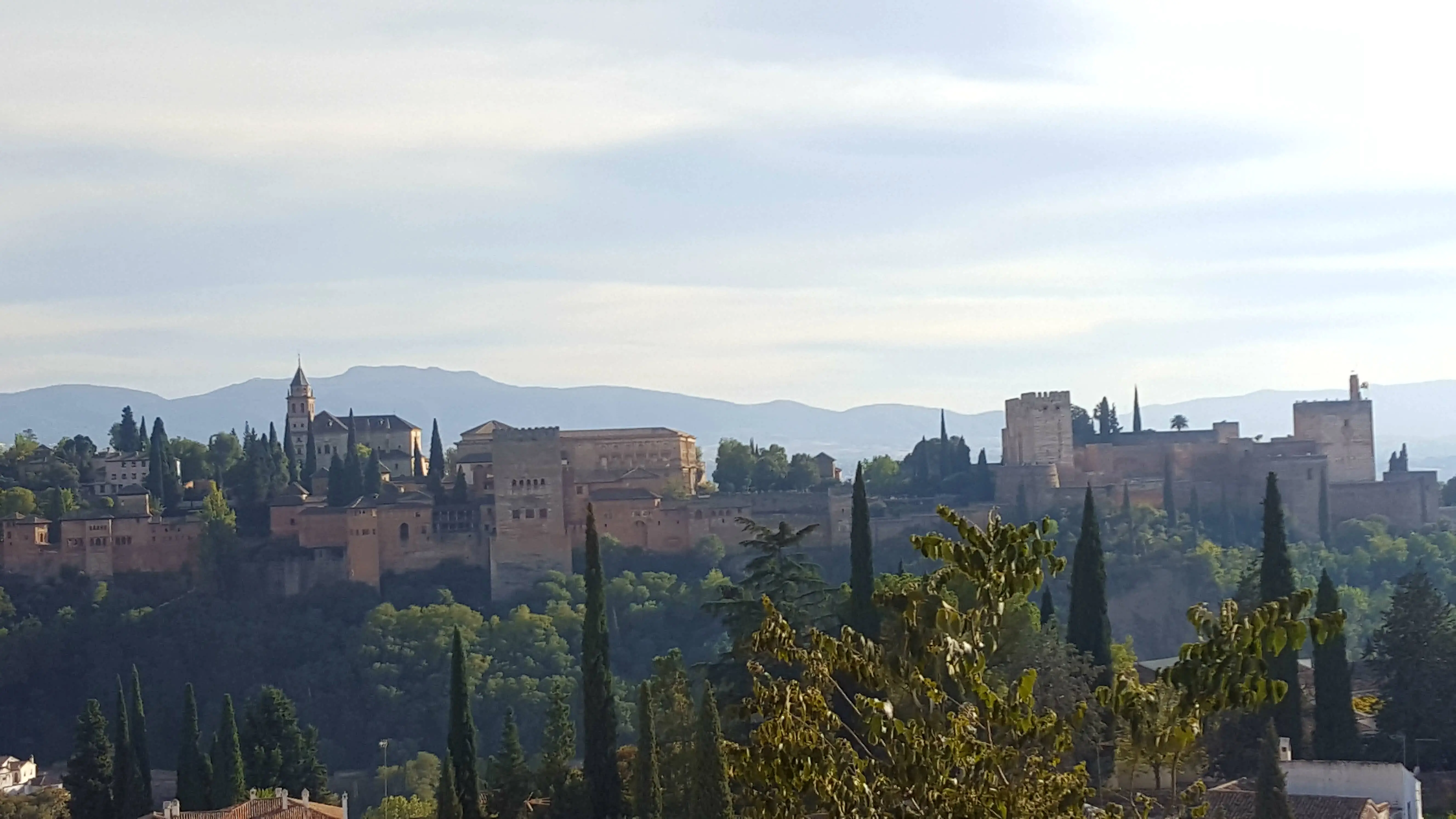 View on Alhambra Palace from St Mary Church